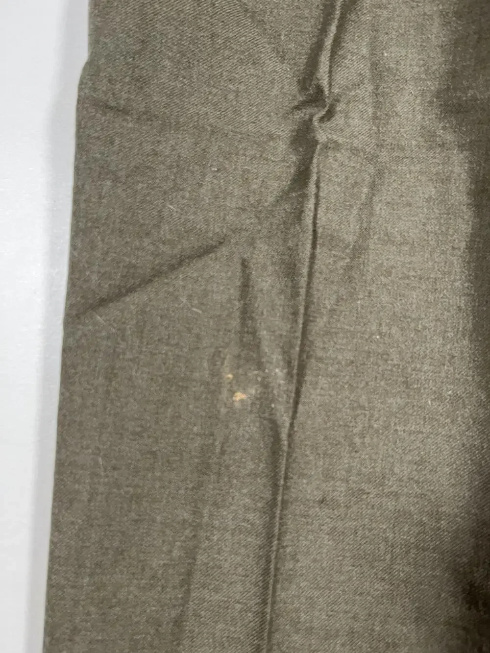 Vintage ABL Pants Mens Green Wool Dress Army Uniform Belgium 1976 Winter Read